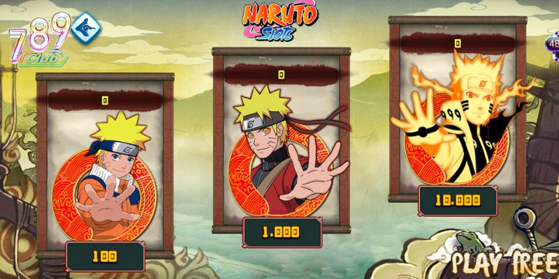 Ba phòng chơi tương ứng với từng giai đoạn của Uzumaki Naruto
